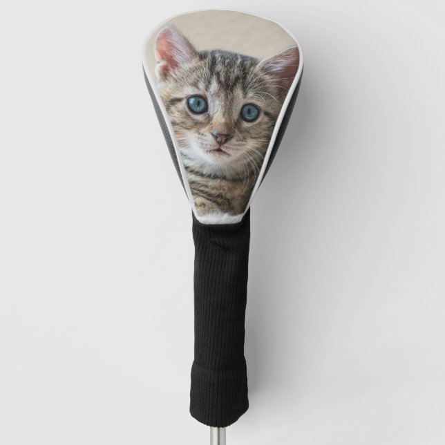 Niedliches Katzengesicht Golf Headcover (Vorderseite)
