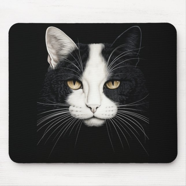 Niedliches Katzengesicht Mousepad (Vorne)