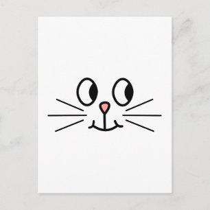 Niedliches Katzengesicht. Postkarte