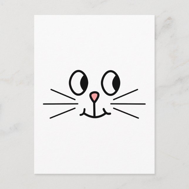Niedliches Katzengesicht. Postkarte (Vorderseite)