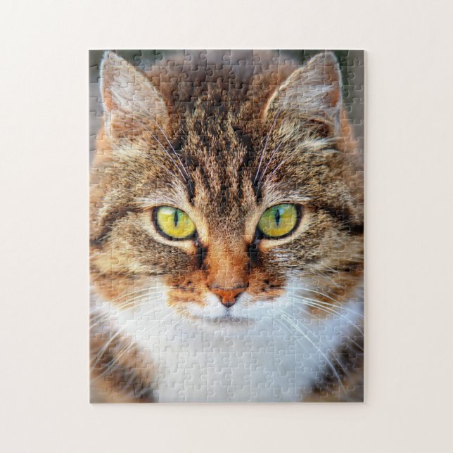 Niedliches Katzengesicht Puzzle (Vertikal)