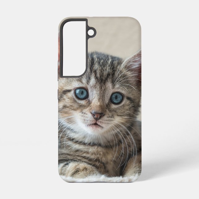 Niedliches Katzengesicht Samsung Galaxy Hülle (Rückseite)
