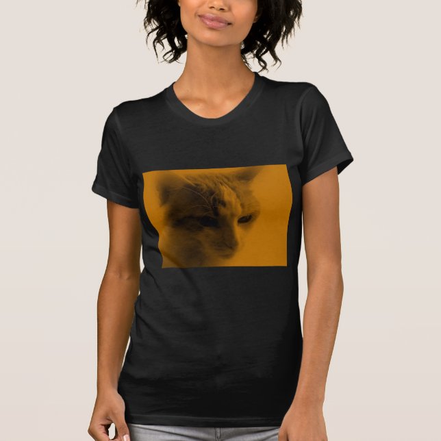 Niedliches Katzengesicht T-Shirt (Vorderseite)
