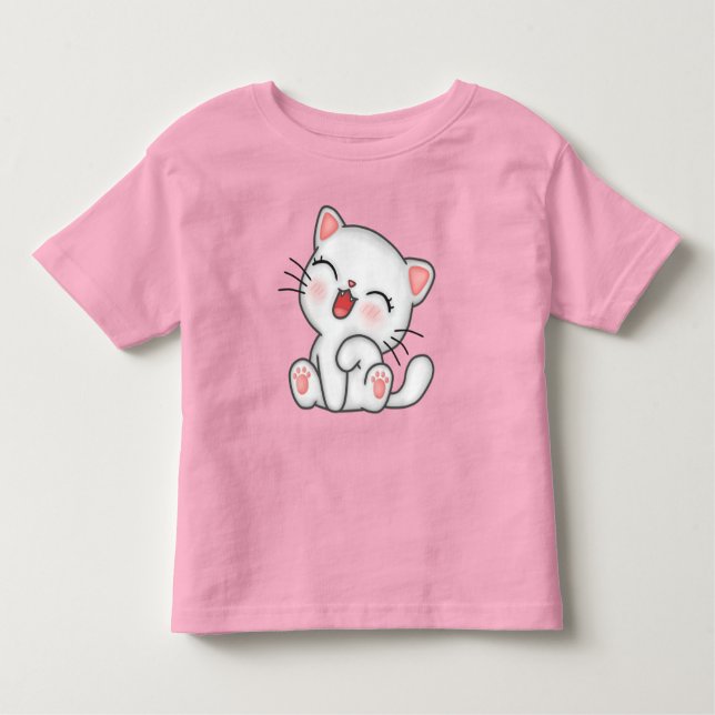 Niedliches Katzenhemd für Kleinkinder Kleinkind T-shirt (Vorderseite)