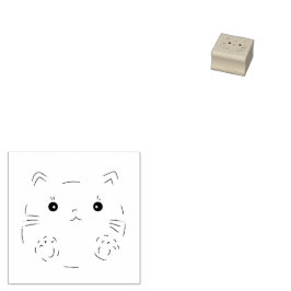 niedliches Katzenholz Gummistempel
