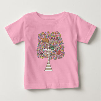 Niedliches Katzenjammer und Vögel in einer Baumill Baby T-shirt
