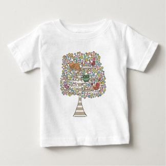 Niedliches Katzenjammer und Vögel in einer Baumill Baby T-shirt