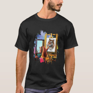 Niedliches Katzenmaltier T-Shirt
