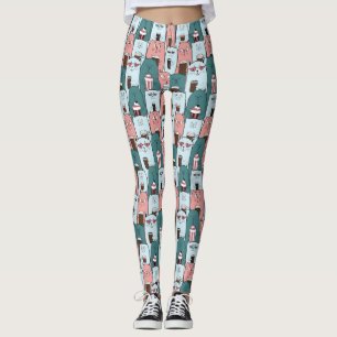 Niedliches Katzenmuster Leggings