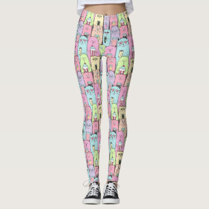 Niedliches Katzenmuster Leggings