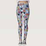 Niedliches Katzenmuster Leggings<br><div class="desc">Ein niedliches Muster von kleinen Kätzchen auf blauem Hintergrund. Originelle Kunst von Nic Squirrell. Ideal für Tierfreunde.</div>