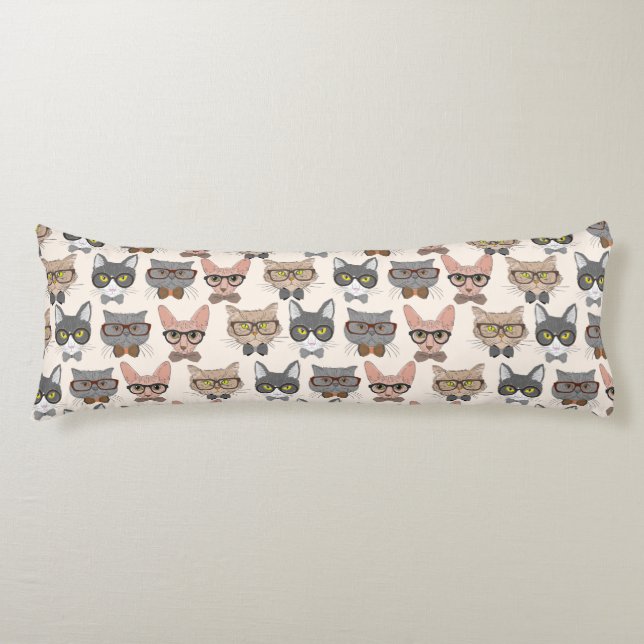 Niedliches Katzenmuster Seitenschläferkissen (Vorderseite)