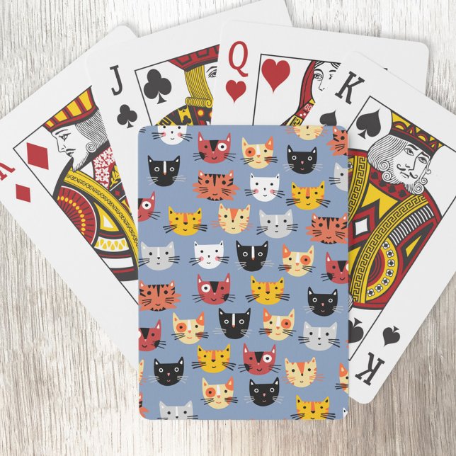 Niedliches Katzenmuster Spielkarten (Cute little kitty cat playing cards)