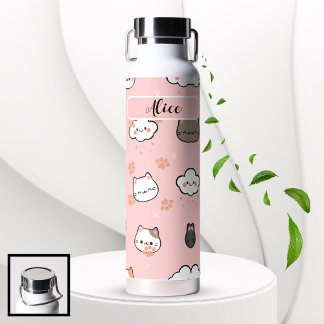 Niedliches Katzenmuster zurück zur Wasserflasche Trinkflasche