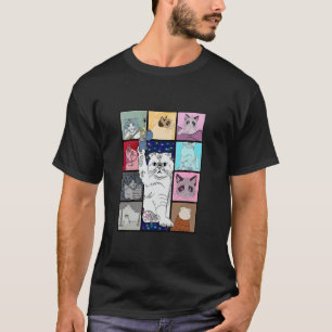 Niedliches Katzenrauchen in meinem Griff verursach T-Shirt