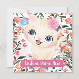 Niedliches Katzenrosa Roses Roses Blume Individuel