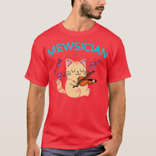 Niedliches Katzenspiel Violine T-Shirt