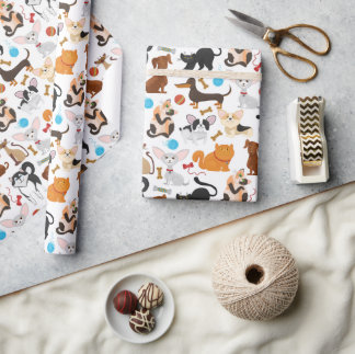 Niedliches Katzenverpackungspapier Geschenkpapier