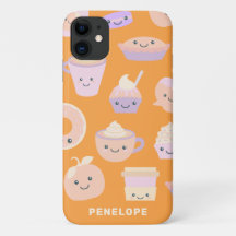 Niedliches Kawaii Autumn Pumpkin Pie Muster in Pas