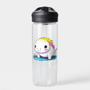 Niedliches Kawaii Axolotl im Wasser Personalisiert Trinkflasche