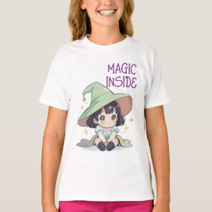 Niedliches Kawaii Baby Hexendesign für Kinder, Kle T-Shirt