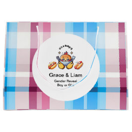 Niedliches Kawaii Baby-Q Gender Reveal Party Große Geschenktüte