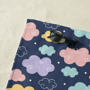 Niedliches Kawaii Cloud Pattern Beach Handtuch