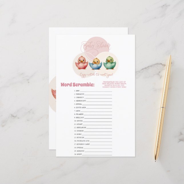 Niedliches Kawaii Ei Birds Pastellfarben Schmuggel (Vorderseite/Rückseite Beispiel)