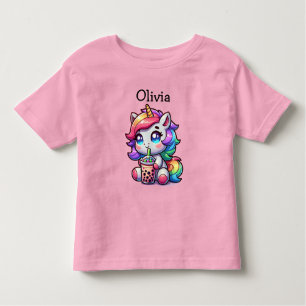 Niedliches Kawaii Einhorn mit Bubble Tee Personali