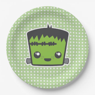 Niedliches Kawaii Frankenstein Pappteller