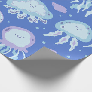 Niedliches Kawaii Jellyfish Wrapping Paper Geschenkpapier