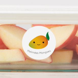 Niedliches Kawaii Mango-Etikett mit individuellem  Etiketten