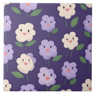 Niedliches Kawaii-Muster Fliese