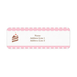 NIEDLICHES KAWAII Pink Cake Bäckerei Rücksendeadre