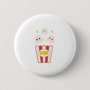 Niedliches Kawaii Popcorn Button