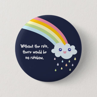Niedliches Kawaii-Regenbogen Berühmtes Inspiration Button