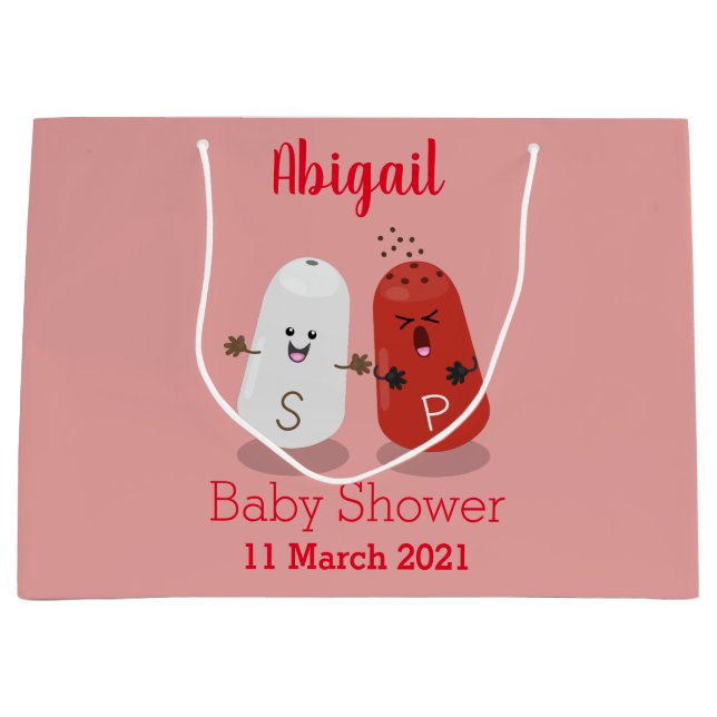 Niedliches Kawaii-Salz und Pfefferschüttler Cartoo Große Geschenktüte (Vorderseite)