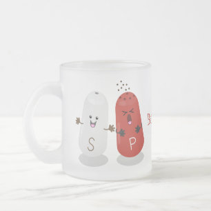 Niedliches Kawaii-Salz und Pfefferschüttler Cartoo Mattglastasse