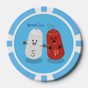 Niedliches Kawaii-Salz und Pfefferschüttler Cartoo Pokerchips