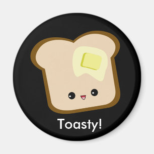 Niedliches kawaii toasty Toast und Buttermagnet Magnet
