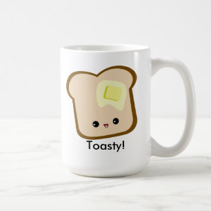 Niedliches kawaii Toasty! Toast- und ButterTasse Kaffeetasse
