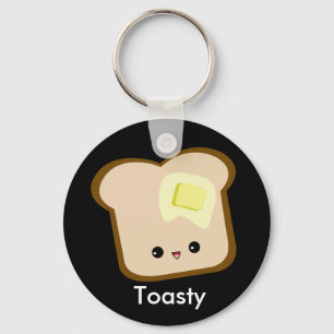 Niedliches kawaii toasty Toast- und Schlüsselanhänger