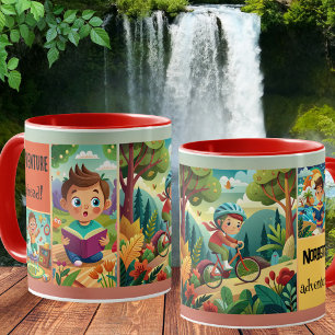 Niedliches Kid Custom Illustration Adventure Tasse