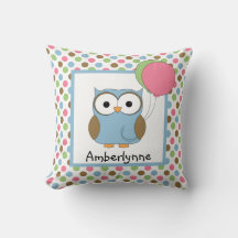 Niedliches Kid's Personalisiertes Owl/Balloons