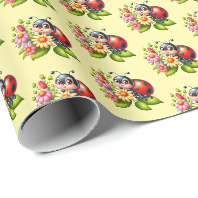 Niedliches Kieferninsekt Geschenkpapier (Rolleneckpunkt)