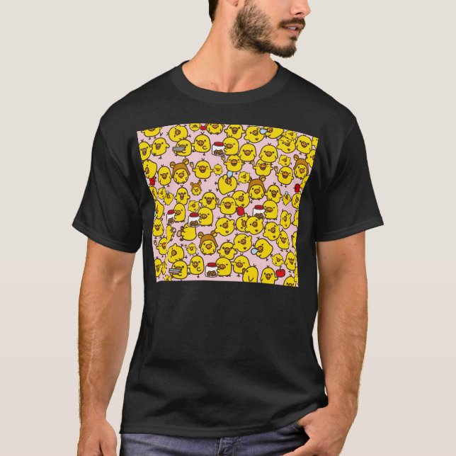 Niedliches Kiiroitori Muster T-Shirt (Vorderseite)