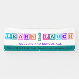 Niedliches Kinderpflege-Banner für Wasserfarben Banner