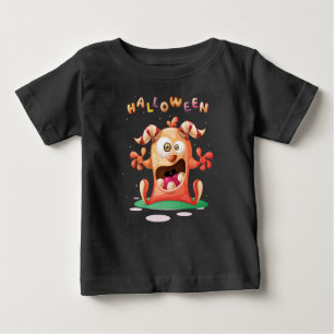 Niedliches kinderreiches Halloween-Monsterkind Baby T-shirt