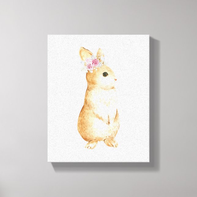 Niedliches Kinderzimmer-Dekor aus Holz Leinwanddruck (Vorderseite)