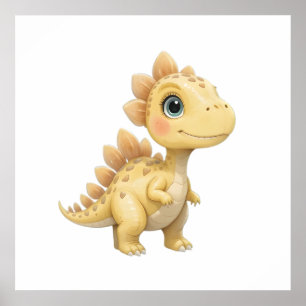 Niedliches Kinderzimmer Dinosaurier  Poster Baby R